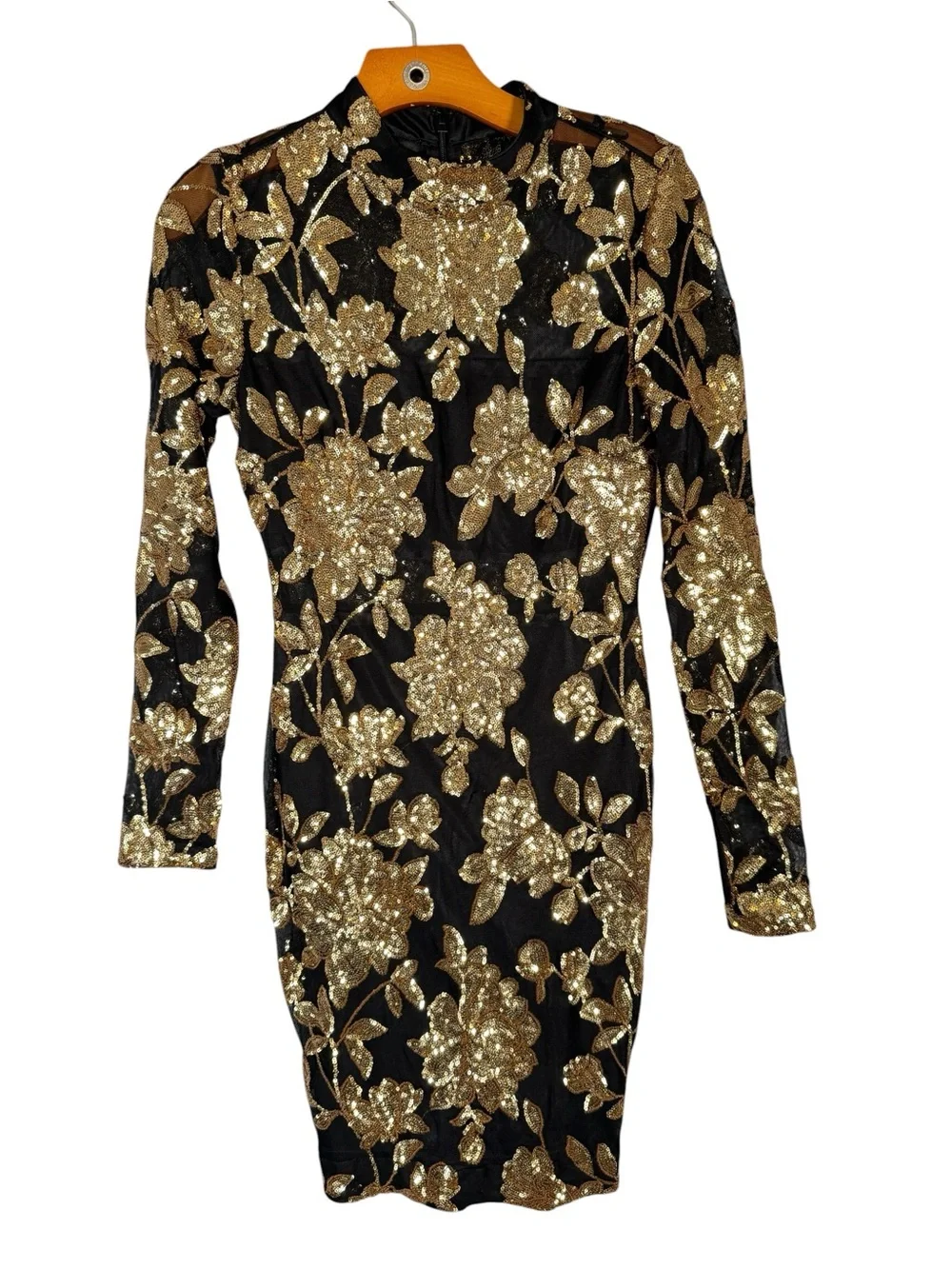 le chateau sequin dress Halter Neck Sequin Gown